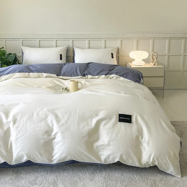 Branco Linho Conjunto de cama com fronha, Duvet Cover, Consolador, Lençol, Solteiro, Full Size, Rainha, Rei, Duplo